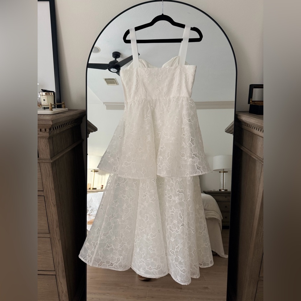 Hill House Home The Isabelle Dress - White Floral Organza size 8 - Picture 10 of 16
